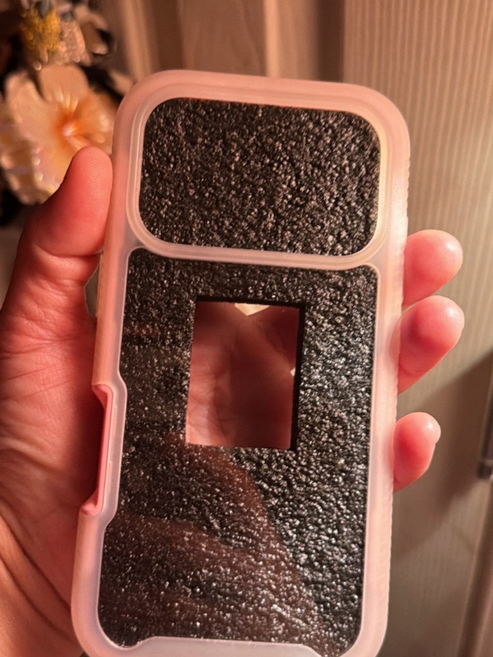 Amazon Pink Phone Case with Black Foam Interior